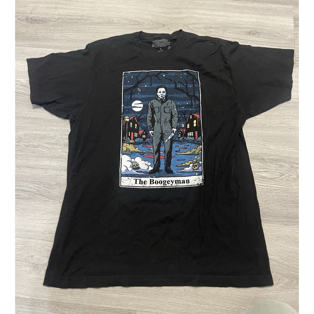 Halloween Michael Myers Tarot Card T-shirt The Boogeyman Men's Large Horror Fall
